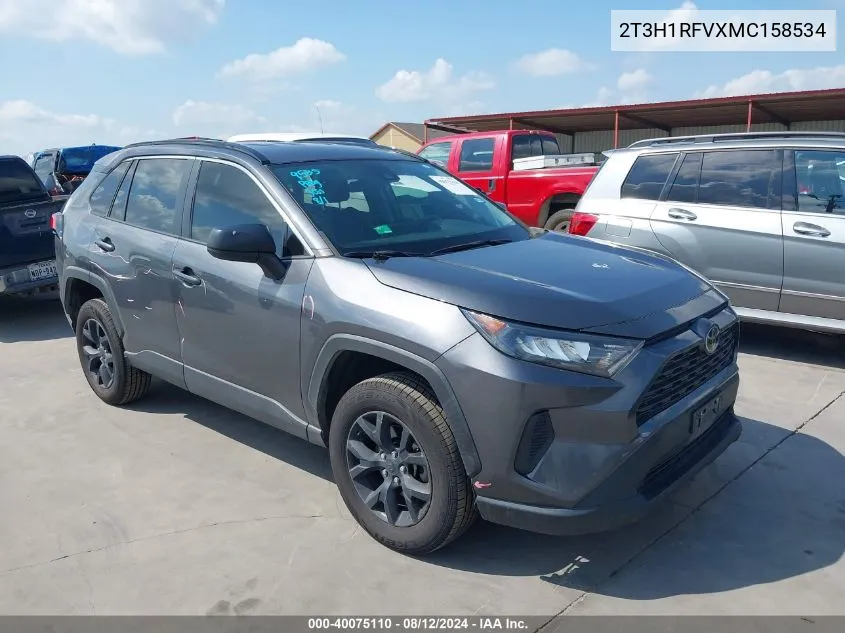 2021 Toyota Rav4 Le VIN: 2T3H1RFVXMC158534 Lot: 40075110