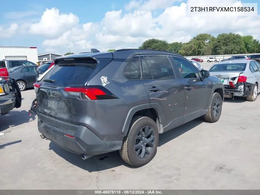 2021 Toyota Rav4 Le VIN: 2T3H1RFVXMC158534 Lot: 40075110