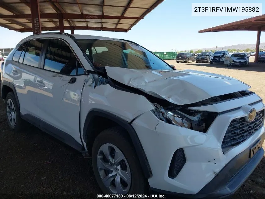 2021 Toyota Rav4 Le VIN: 2T3F1RFV1MW195882 Lot: 40077180