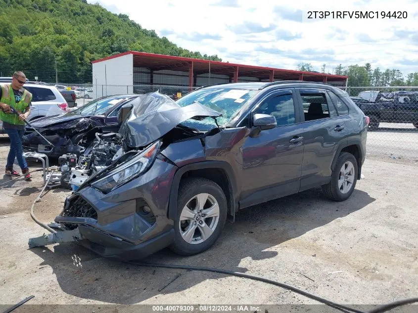 2T3P1RFV5MC194420 2021 Toyota Rav4 Xle