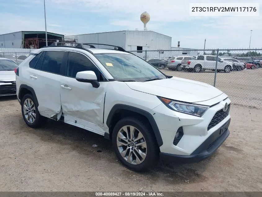 2021 Toyota Rav4 Xle Premium VIN: 2T3C1RFV2MW117176 Lot: 40089427