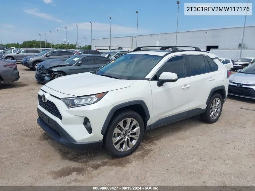 2021 Toyota Rav4 Xle Premium VIN: 2T3C1RFV2MW117176 Lot: 40089427