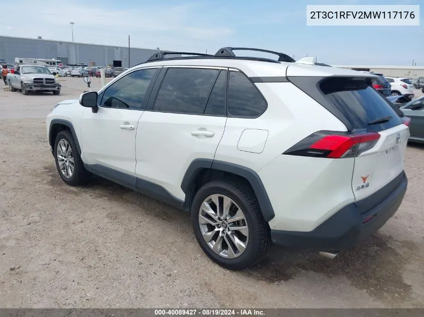 2021 Toyota Rav4 Xle Premium VIN: 2T3C1RFV2MW117176 Lot: 40089427