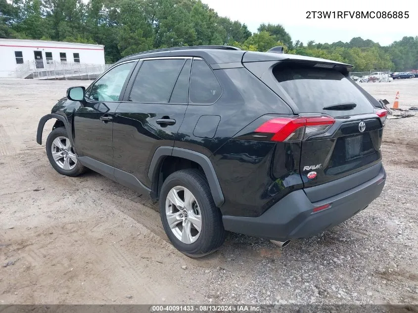 2021 Toyota Rav4 Xle VIN: 2T3W1RFV8MC086885 Lot: 40091433