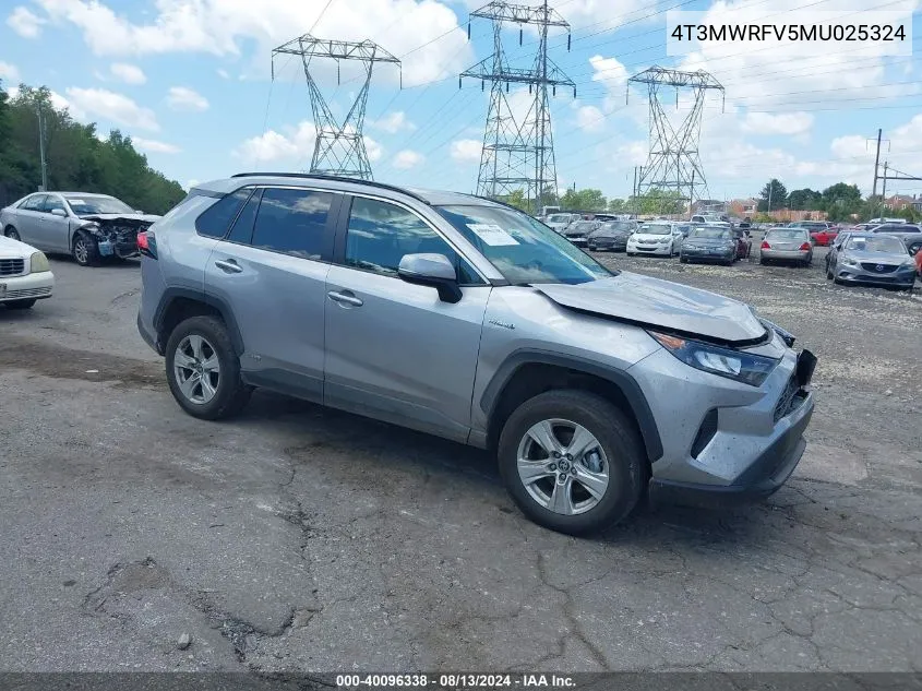 2021 Toyota Rav4 Hybrid Le VIN: 4T3MWRFV5MU025324 Lot: 40096338