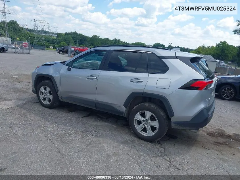 4T3MWRFV5MU025324 2021 Toyota Rav4 Hybrid Le