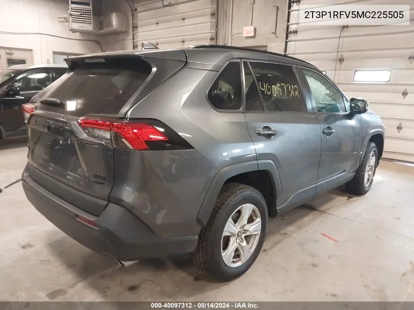 2021 Toyota Rav4 Xle VIN: 2T3P1RFV5MC225505 Lot: 40097312