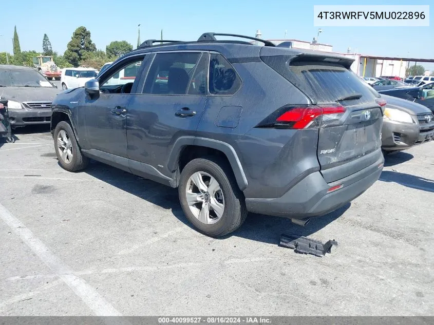 2021 Toyota Rav4 Xle VIN: 4T3RWRFV5MU022896 Lot: 40099527