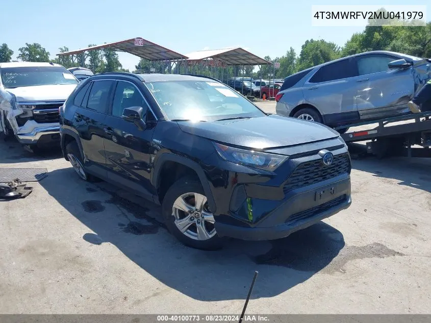 4T3MWRFV2MU041979 2021 Toyota Rav4 Hybrid Le