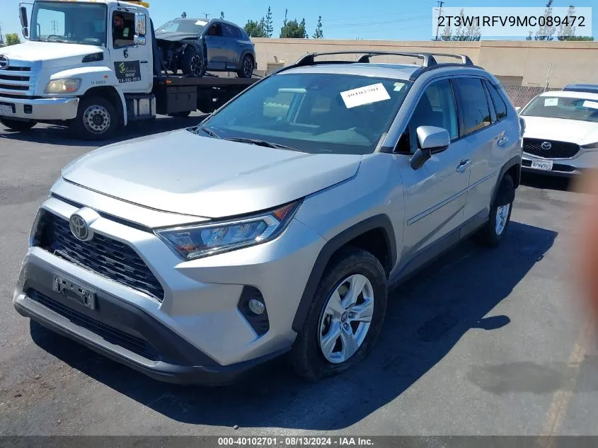 2021 Toyota Rav4 Xle VIN: 2T3W1RFV9MC089472 Lot: 40102701