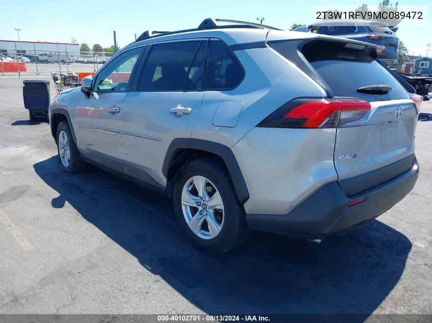 2021 Toyota Rav4 Xle VIN: 2T3W1RFV9MC089472 Lot: 40102701