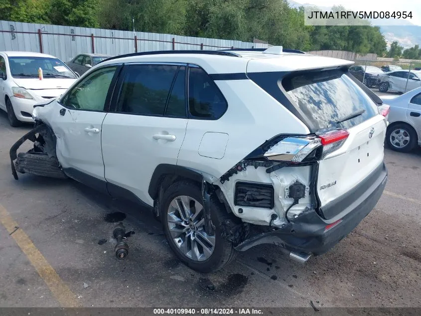 2021 Toyota Rav4 Xle Premium VIN: JTMA1RFV5MD084954 Lot: 40109940