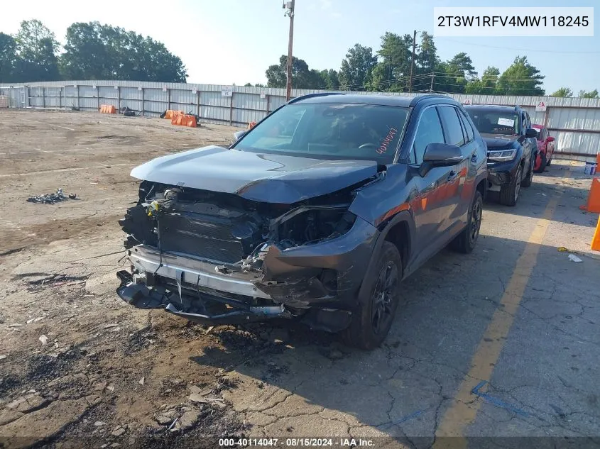 2021 Toyota Rav4 Xle VIN: 2T3W1RFV4MW118245 Lot: 40114047