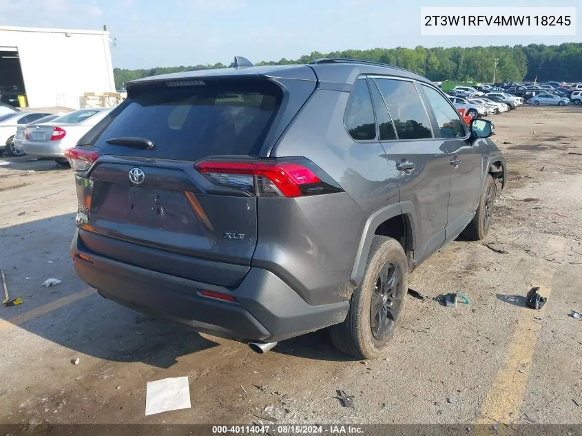 2T3W1RFV4MW118245 2021 Toyota Rav4 Xle