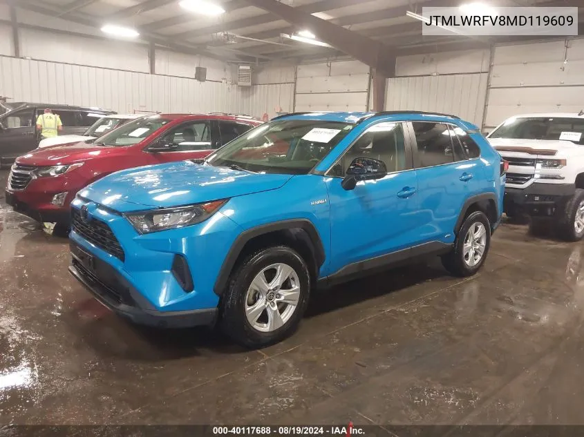 JTMLWRFV8MD119609 2021 Toyota Rav4 Hybrid Le