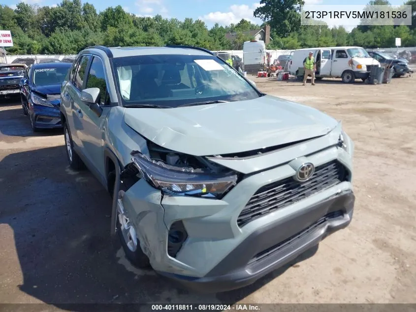 2021 Toyota Rav4 Xle VIN: 2T3P1RFV5MW181536 Lot: 40118811