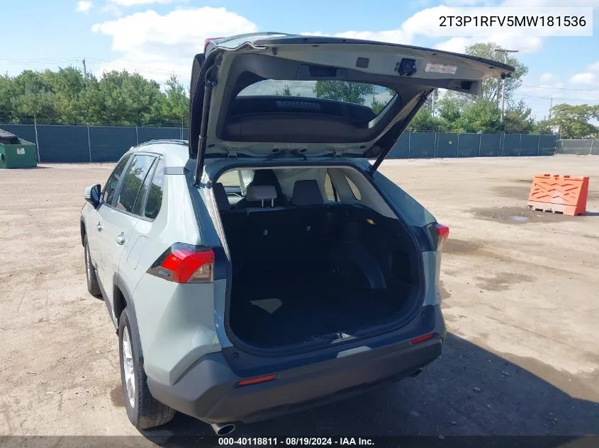 2T3P1RFV5MW181536 2021 Toyota Rav4 Xle