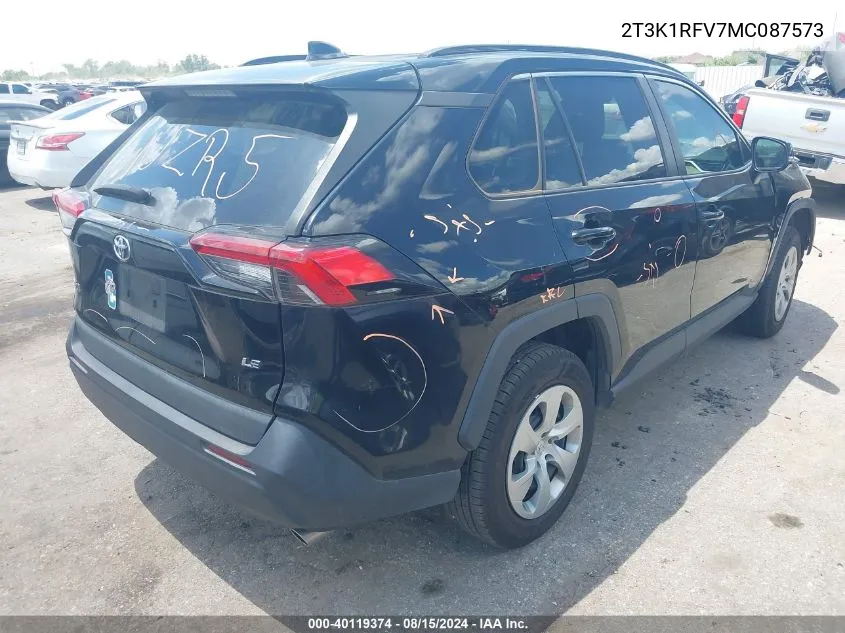 2T3K1RFV7MC087573 2021 Toyota Rav4 Le