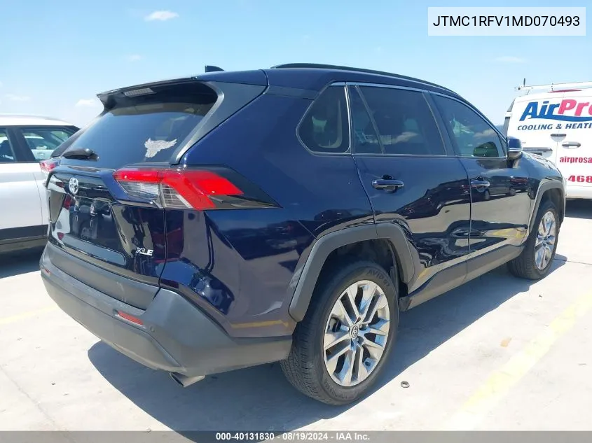 2021 Toyota Rav4 Xle Premium VIN: JTMC1RFV1MD070493 Lot: 40131830