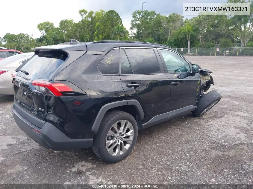 2021 Toyota Rav4 Xle Premium VIN: 2T3C1RFVXMW163371 Lot: 40132430