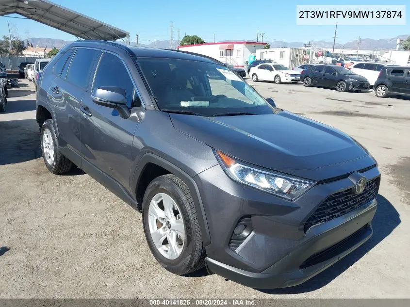 2021 Toyota Rav4 Xle VIN: 2T3W1RFV9MW137874 Lot: 40141825