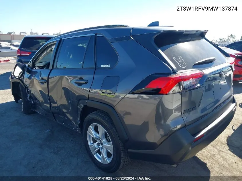 2021 Toyota Rav4 Xle VIN: 2T3W1RFV9MW137874 Lot: 40141825