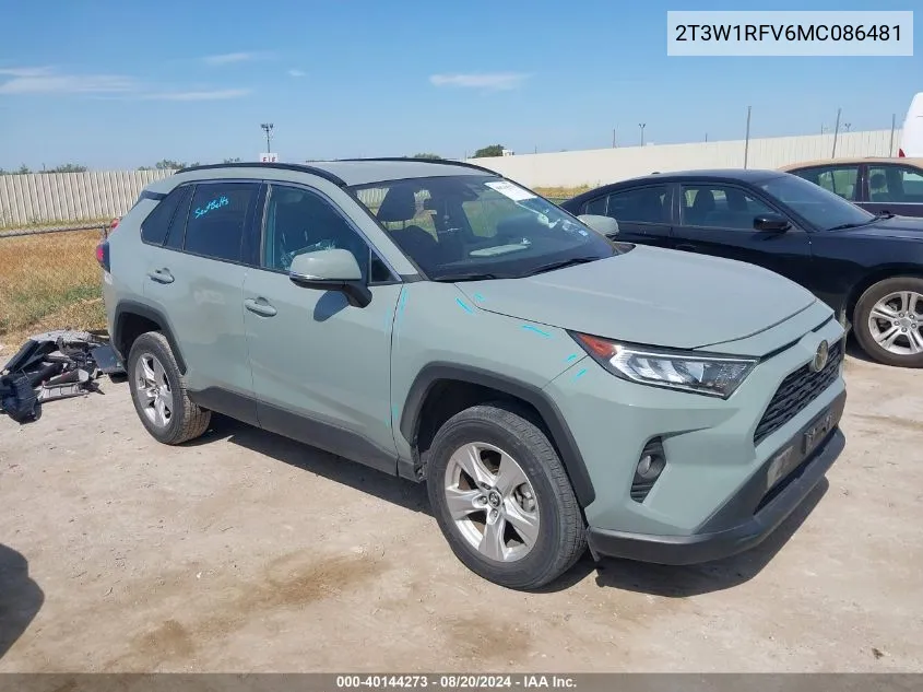 2021 Toyota Rav4 Xle VIN: 2T3W1RFV6MC086481 Lot: 40144273