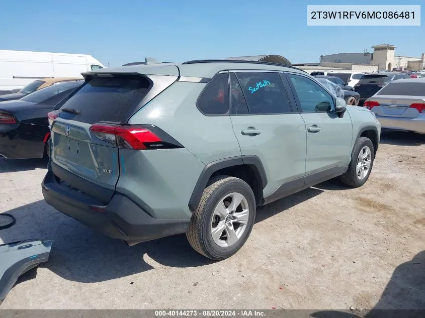 2021 Toyota Rav4 Xle VIN: 2T3W1RFV6MC086481 Lot: 40144273