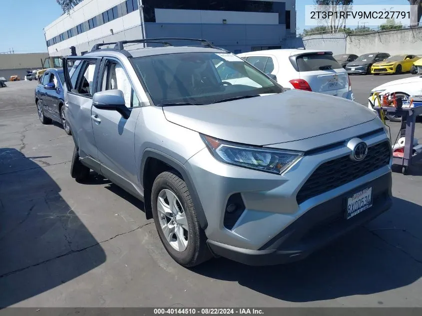 2021 Toyota Rav4 Xle VIN: 2T3P1RFV9MC227791 Lot: 40144510