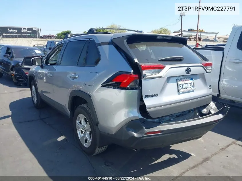 2021 Toyota Rav4 Xle VIN: 2T3P1RFV9MC227791 Lot: 40144510