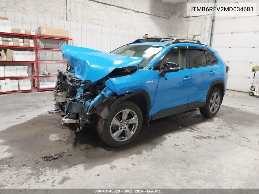 JTMB6RFV2MD034681 2021 Toyota Rav4 Xle Premium/Xse