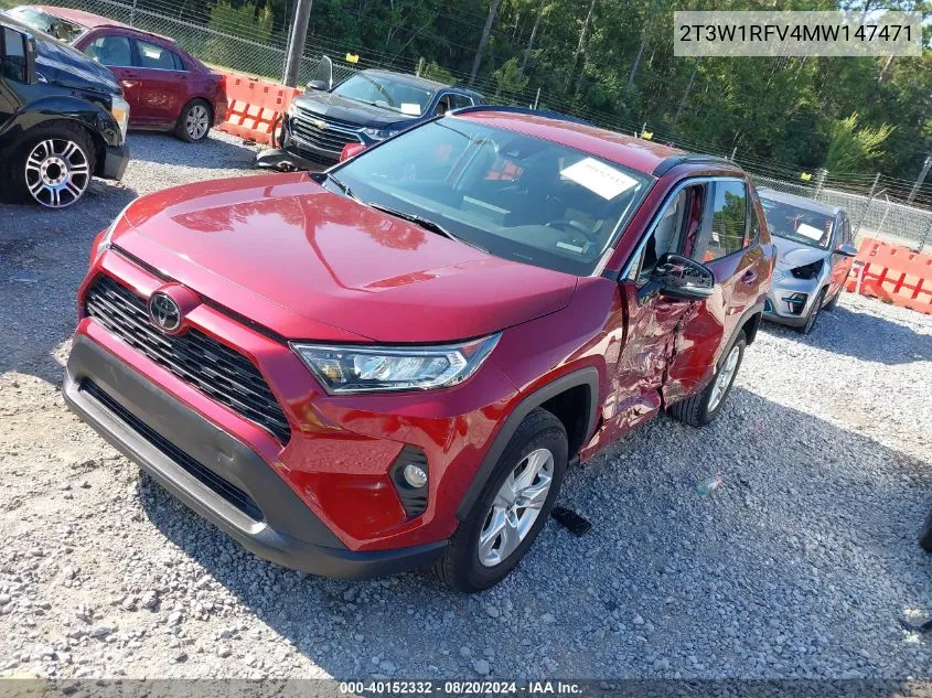 2021 Toyota Rav4 Xle/Xle Premium VIN: 2T3W1RFV4MW147471 Lot: 40152332