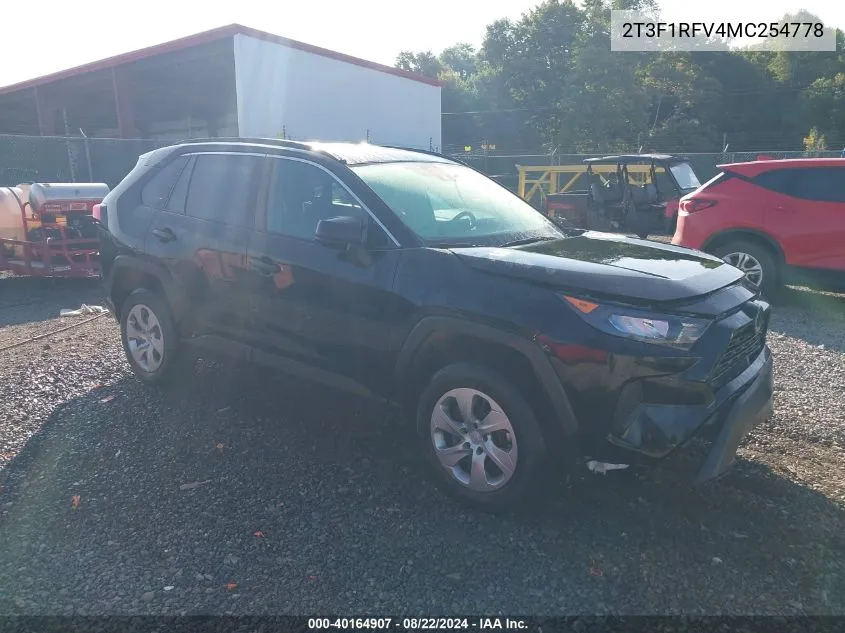 2021 Toyota Rav4 Le VIN: 2T3F1RFV4MC254778 Lot: 40164907