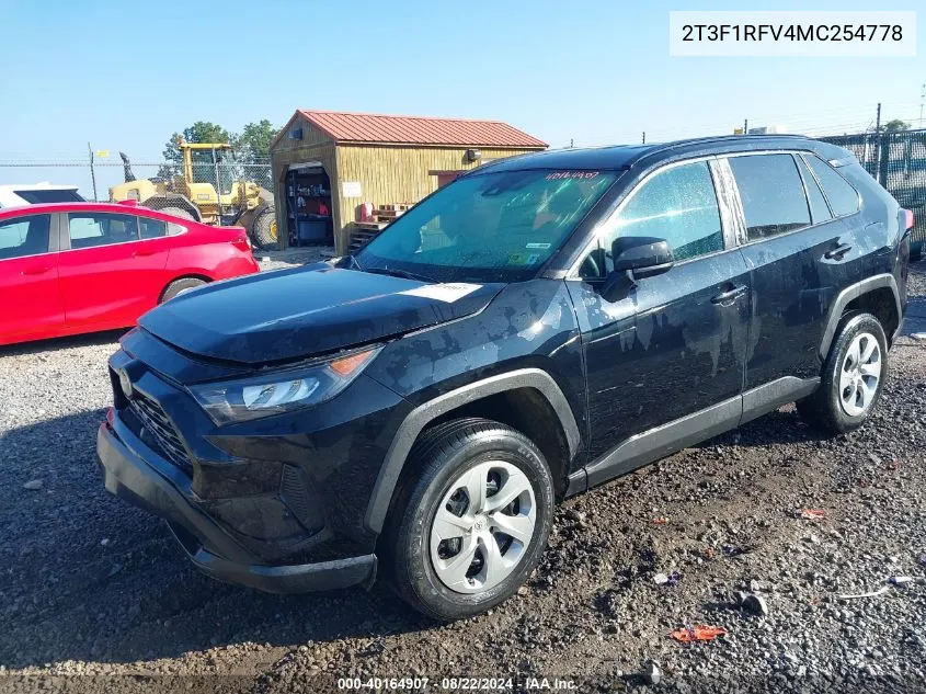 2T3F1RFV4MC254778 2021 Toyota Rav4 Le