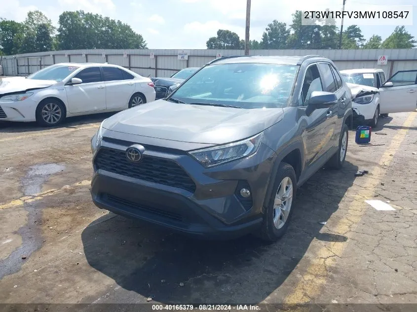 2021 Toyota Rav4 Xle VIN: 2T3W1RFV3MW108547 Lot: 40165379