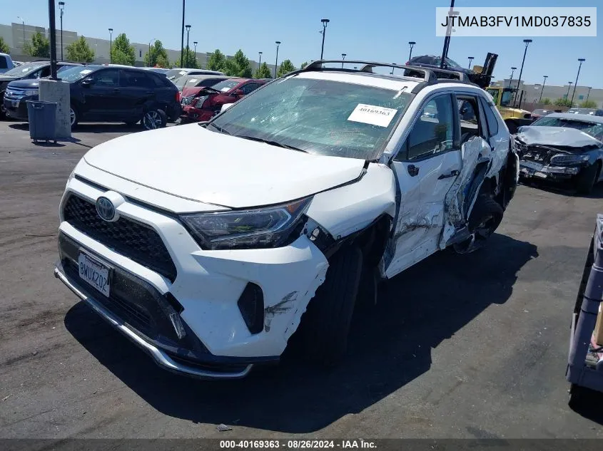 2021 Toyota Rav4 Prime Se VIN: JTMAB3FV1MD037835 Lot: 40169363