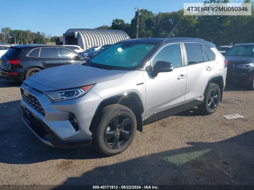 2021 Toyota Rav4 Hybrid Xse VIN: 4T3E6RFV2MU050346 Lot: 40171913