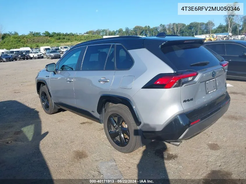 2021 Toyota Rav4 Hybrid Xse VIN: 4T3E6RFV2MU050346 Lot: 40171913