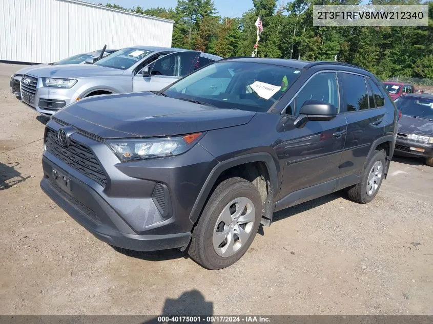 2T3F1RFV8MW212340 2021 Toyota Rav4 Le