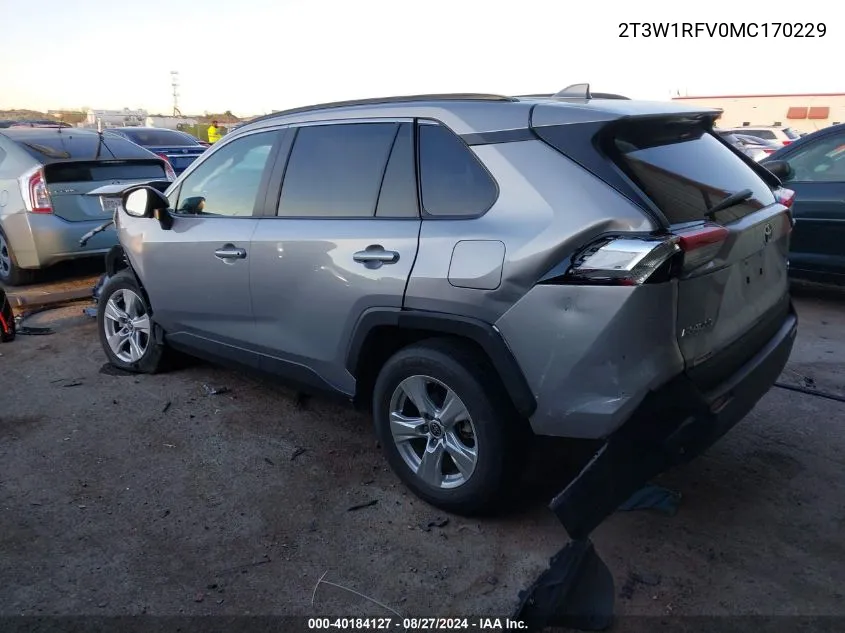 2021 Toyota Rav4 Xle VIN: 2T3W1RFV0MC170229 Lot: 40184127