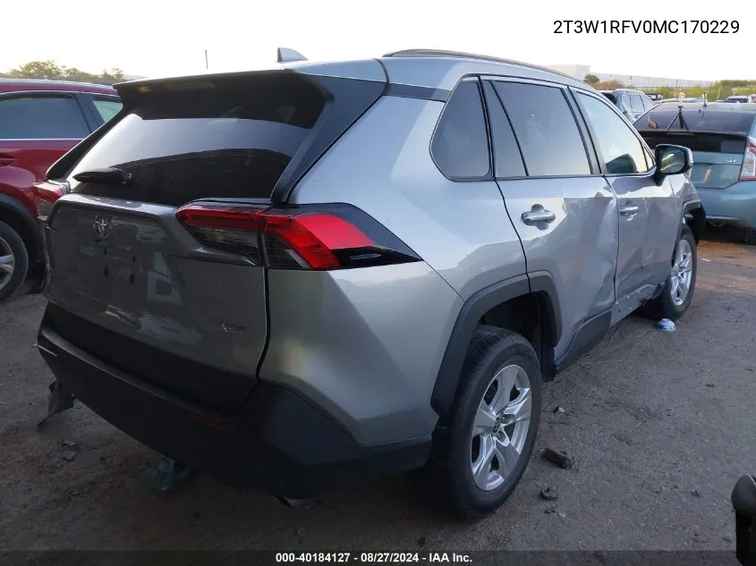 2021 Toyota Rav4 Xle VIN: 2T3W1RFV0MC170229 Lot: 40184127