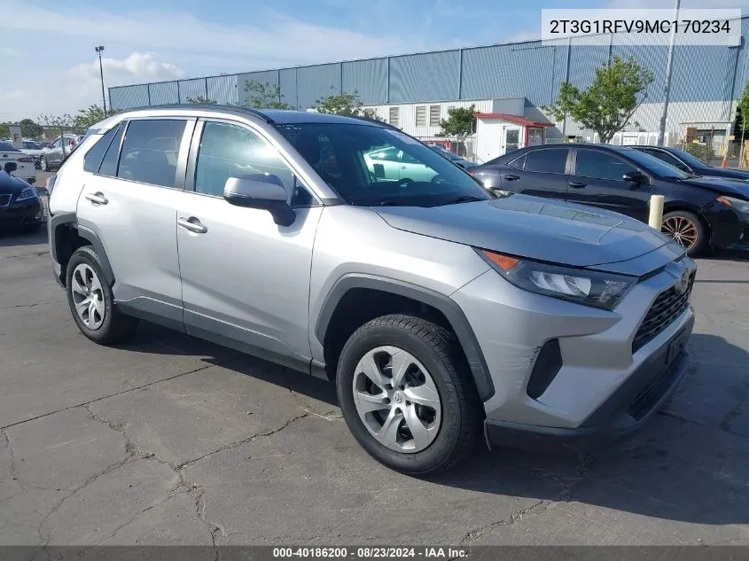 2021 Toyota Rav4 Le VIN: 2T3G1RFV9MC170234 Lot: 40186200