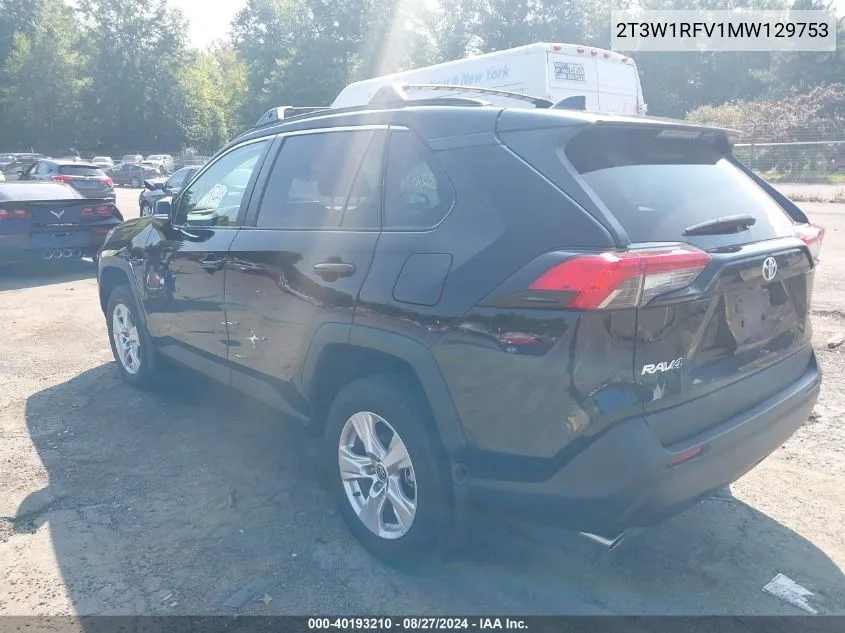 2021 Toyota Rav4 Xle VIN: 2T3W1RFV1MW129753 Lot: 40193210