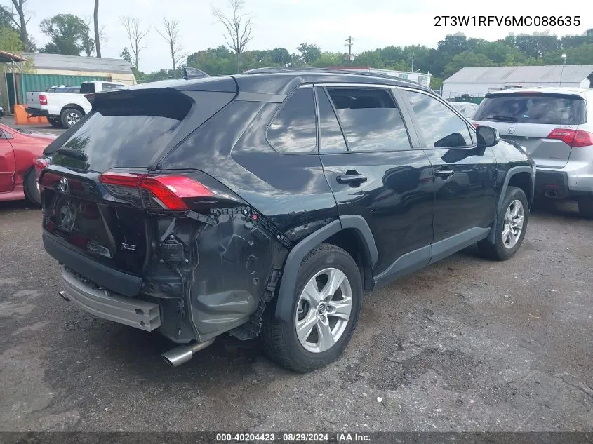 2021 Toyota Rav4 Xle VIN: 2T3W1RFV6MC088635 Lot: 40204423