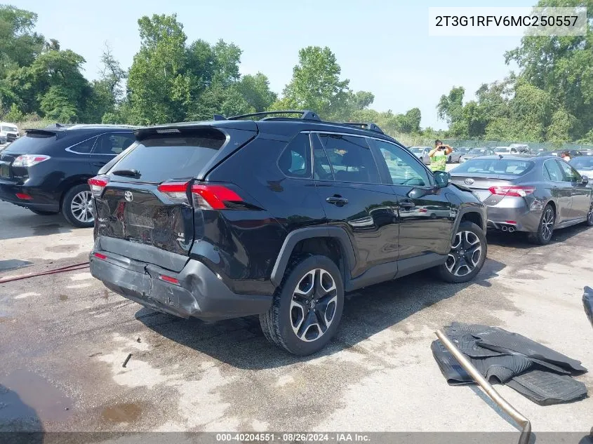 2021 Toyota Rav4 Le VIN: 2T3G1RFV6MC250557 Lot: 40204551