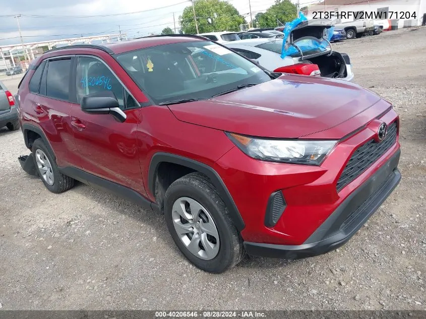 2T3F1RFV2MW171204 2021 Toyota Rav4 Le