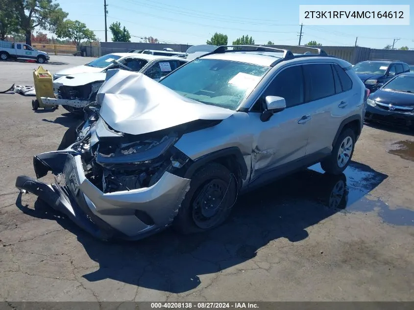 2T3K1RFV4MC164612 2021 Toyota Rav4 Le