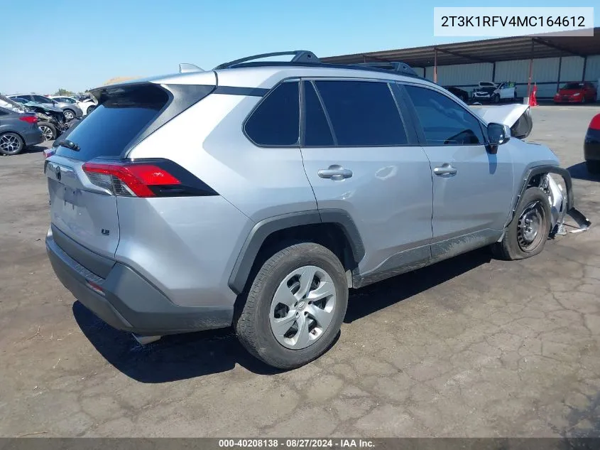 2T3K1RFV4MC164612 2021 Toyota Rav4 Le