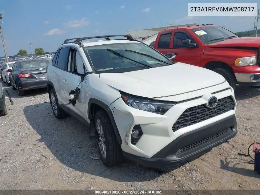 2021 Toyota Rav4 Xle Premium VIN: 2T3A1RFV6MW208717 Lot: 40210020