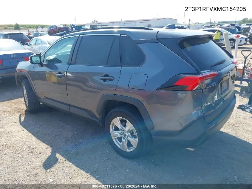 2021 Toyota Rav4 Xle VIN: 2T3P1RFVXMC154205 Lot: 40211376